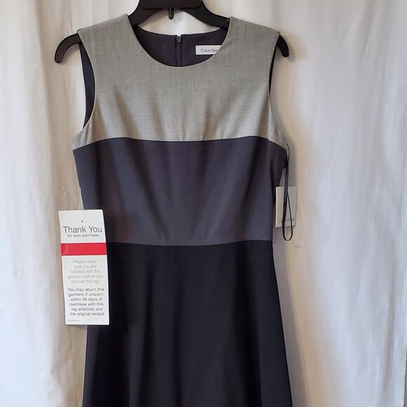 NWT! Vintage Calvin Klein Lined Dress Size: 4 - Picture 2 of 10